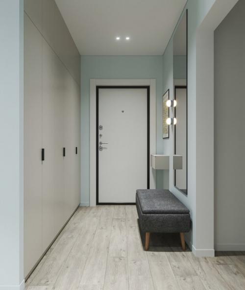 Двухкомнатная квартира с голубой кухней. 08