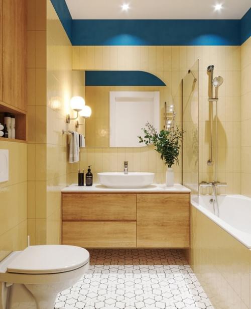 Двухкомнатная квартира с голубой кухней. 07