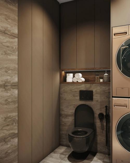 Ванная комната в теплых тонах. 05