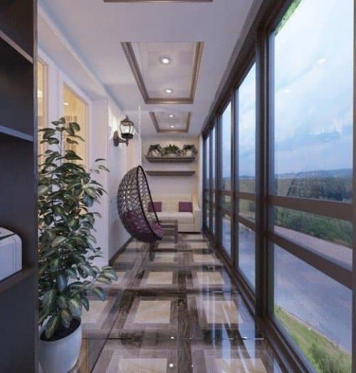 Лоджия в которой хочется делать все! 01