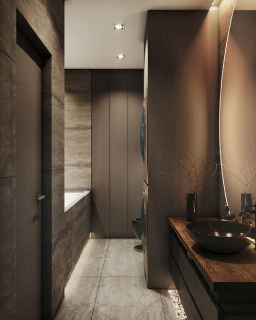 Ванная комната в теплых тонах. 03