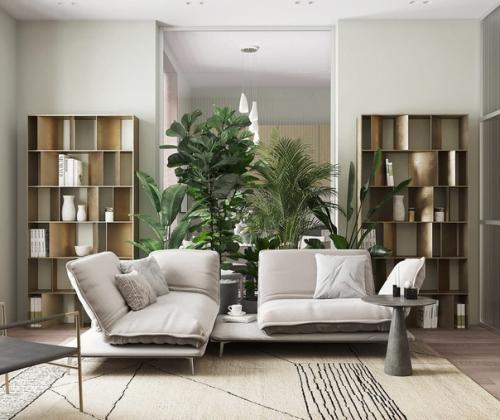 От светло-зеленых интерьеров исходит свежесть. 01