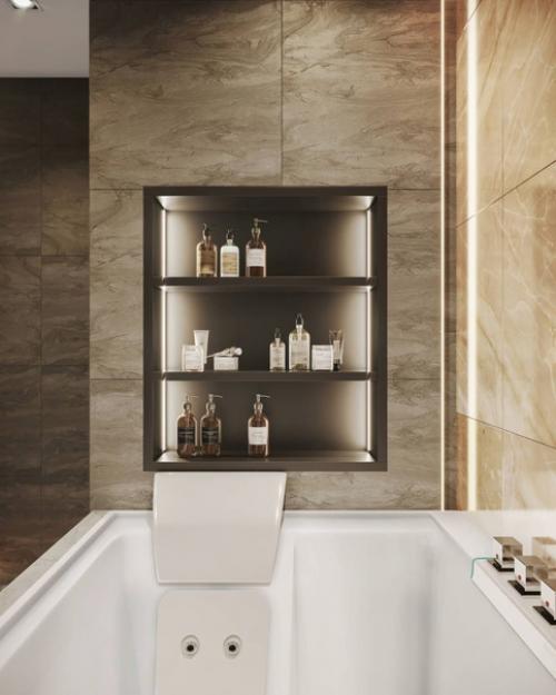 Ванная комната в теплых тонах. 02