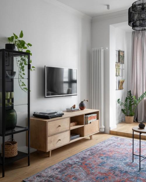 Светлый и уютный интерьер в скандинавском стиле. 02