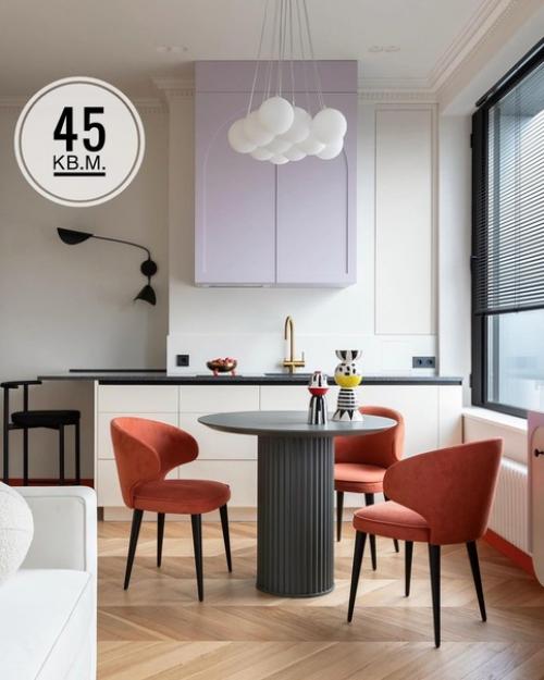 Проект квартиры, площадью 45 м 2.