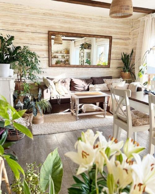 Просторная кухня - гостиная в частном доме. 03