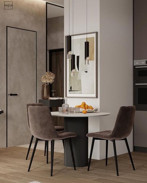 Потрясающая кухня - гостиная, площадью 15 кв. 01