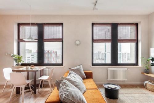 Квартира с печью в скандинавском стиле. 01