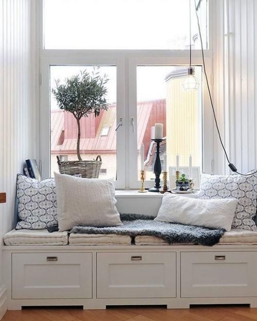 5 идей для организации места для чтения у окна.