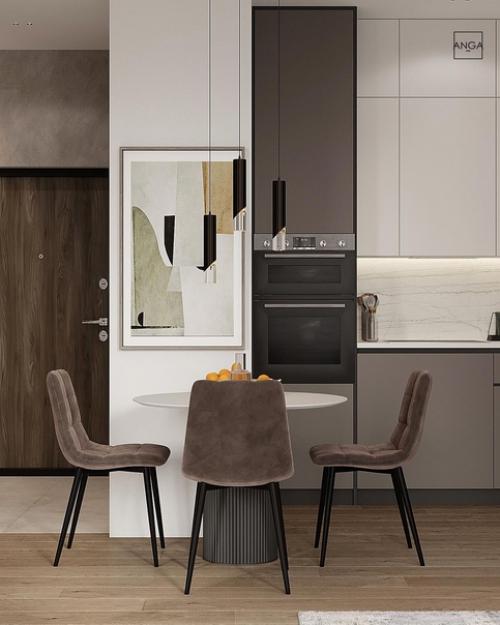 Потрясающая кухня - гостиная, площадью 15 кв. 06