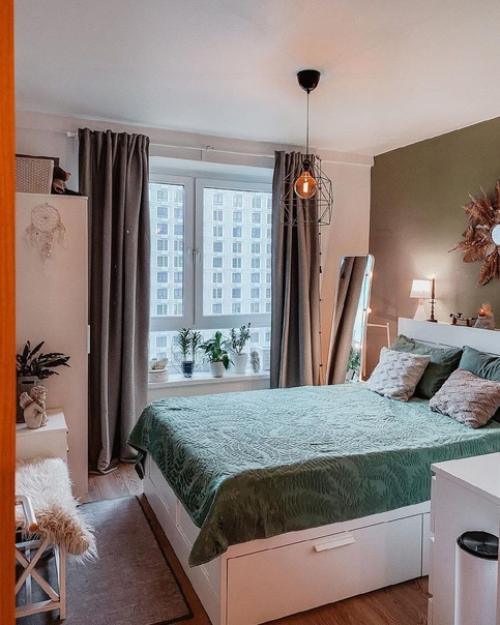 По-домашнему атмосферная спальня, площадью - 11 кв. 04