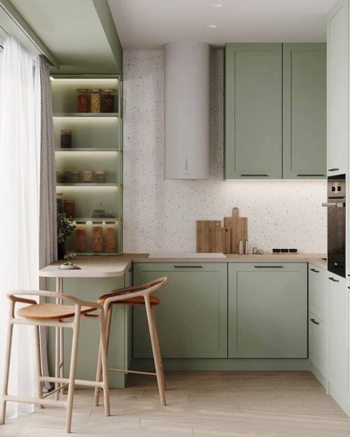 Проект кухни - гостиной, лоджии и коридора, площадью 30 кв. 01