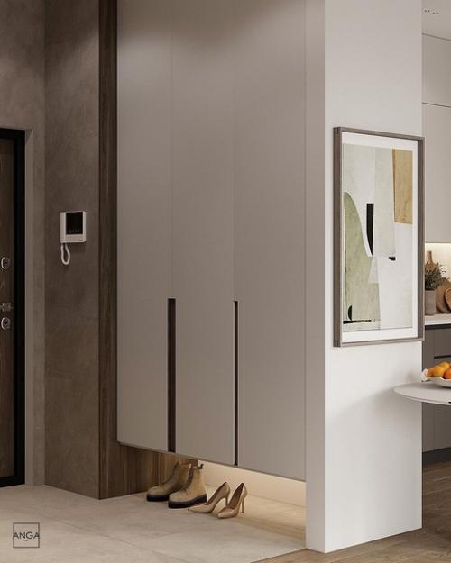 Потрясающая кухня - гостиная, площадью 15 кв. 04