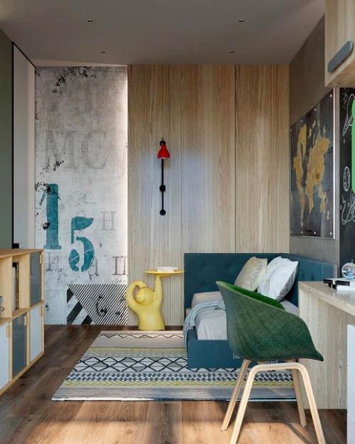 Дизайн - проект комнаты для школьника. 01