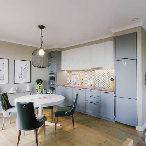 Дизайн кухни - гостиной в частном доме. 03