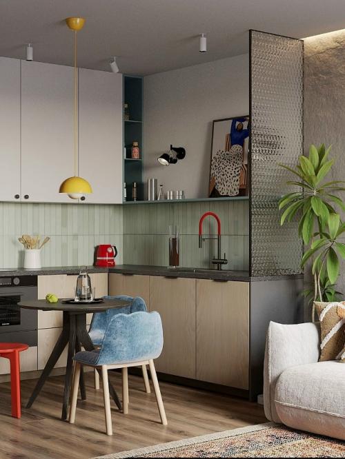 Эта квартира - пример того, как даже в компактном пространстве можно создать уютный и функциональный дом для молодой семьи. 09