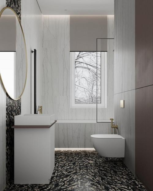 Гостевой санузел в загородном доме. 03