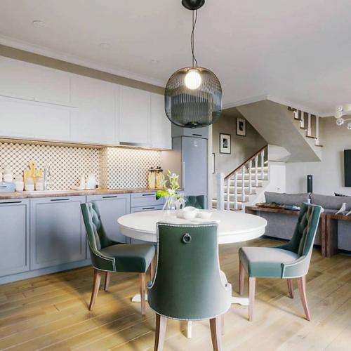 Дизайн кухни - гостиной в частном доме. 02