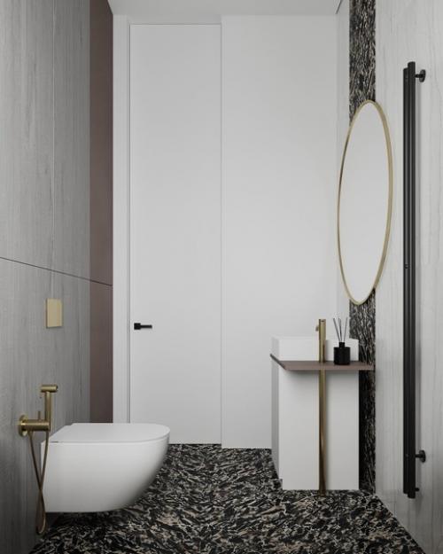 Гостевой санузел в загородном доме.