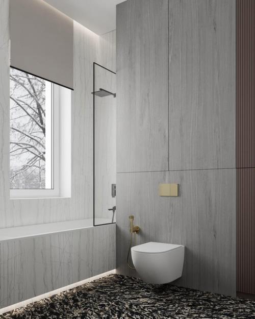 Гостевой санузел в загородном доме. 01