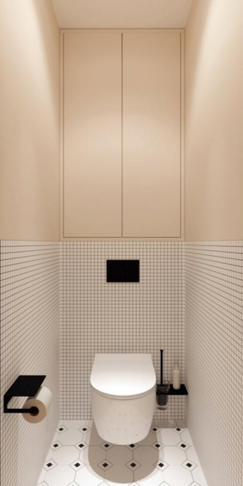 Однокомнатная квартира с изолированной кухней и гардеробной в спальне. 07