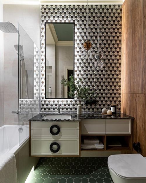 Светлая квартира с акцентами зеленого цвета. 03