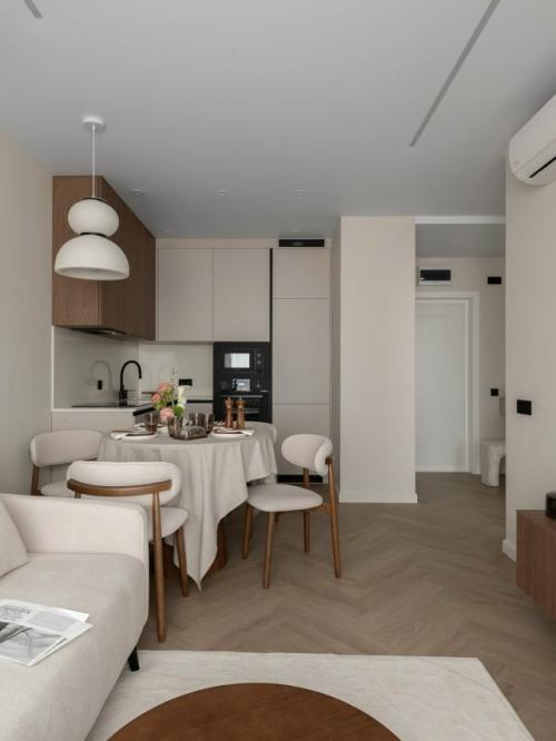 Прекрасный интерьер небольшой квартиры, где каждый метр продуман так, чтобы создавать гармонию, уют и ощущение завершённости. 08