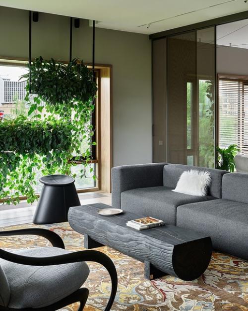 Современное пространство с акцентом на домашние растения. 03