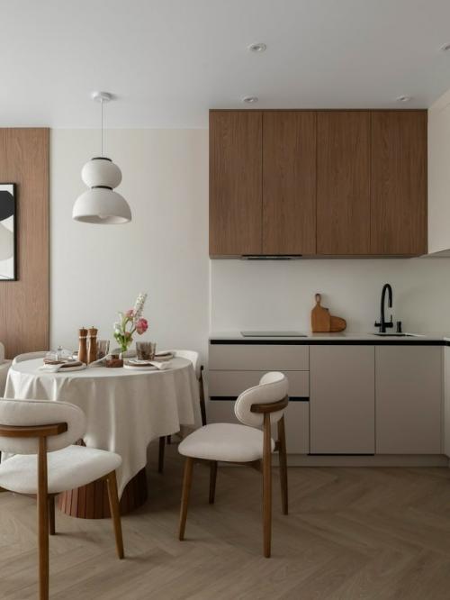 Прекрасный интерьер небольшой квартиры, где каждый метр продуман так, чтобы создавать гармонию, уют и ощущение завершённости. 06