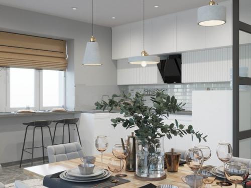 Дизайн проект кухни - гостиной. 02