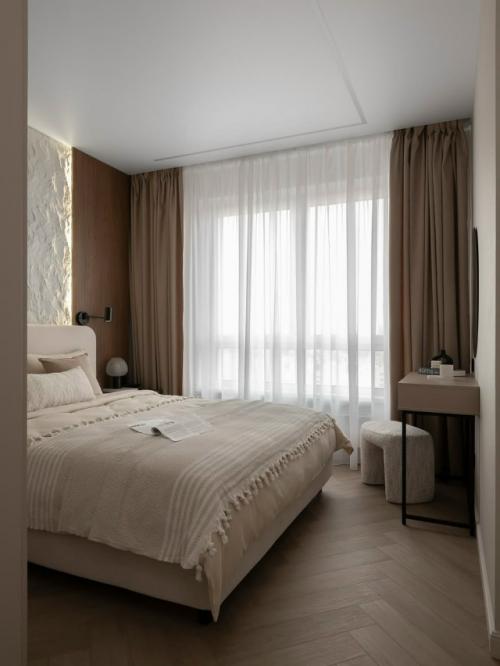 Прекрасный интерьер небольшой квартиры, где каждый метр продуман так, чтобы создавать гармонию, уют и ощущение завершённости. 02