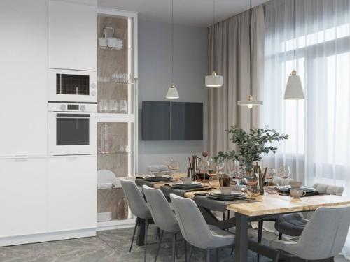 Дизайн проект кухни - гостиной. 05