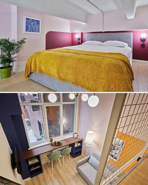 Яркая двухуровневая студия, площадью 25 кв. 06