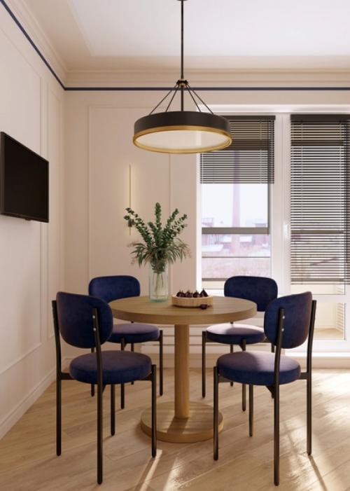 Однокомнатная квартира с изолированной кухней и гардеробной в спальне. 02