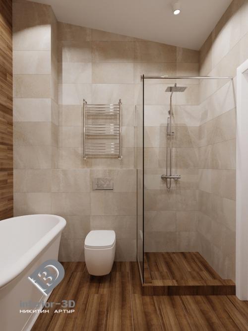 Проект ванной комнаты в таунхаусе в ЖК Каскад Парк. 02