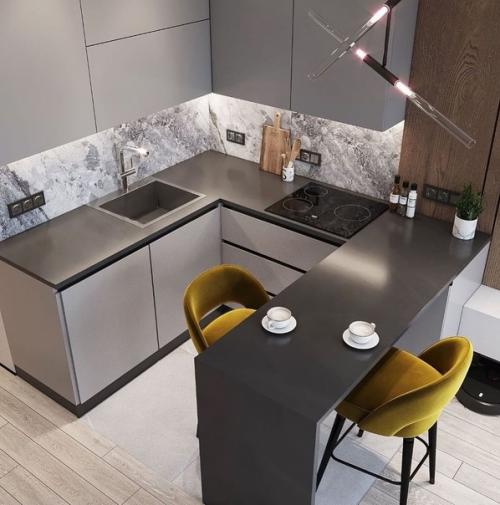 Современная кухня - гостиная. 02