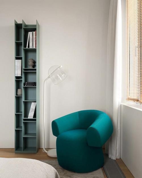 Интересно обыграны углы, цвет пола уютный, мебель мягкая оригинальная. 03