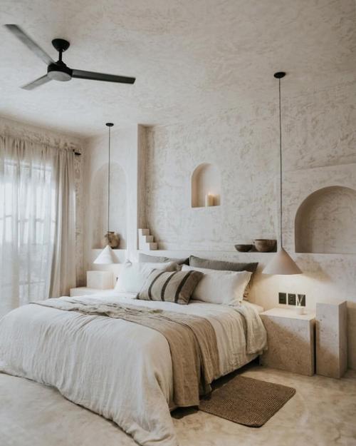 Красивая дизайнерская квартира, в которой используются светлые тона, натуральные материалы и скульптурные формы. 03