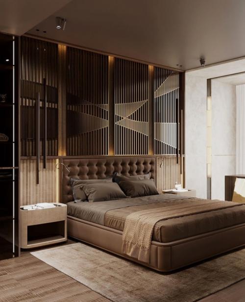 Спальня с рабочим местом для молодого человека.