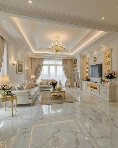 Роскошный дизайн интерьера воплощает в себе ощущение простора, света и утончённой элегантности. 01