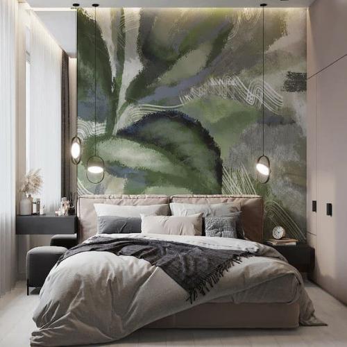 6 вариантов обоев за изголовьем кровати для заказчика. 03