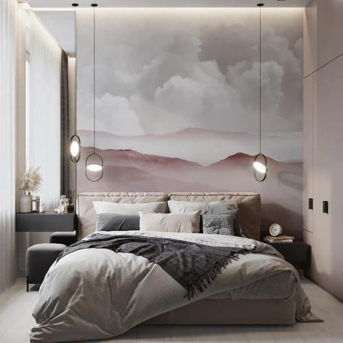 6 вариантов обоев за изголовьем кровати для заказчика. 05