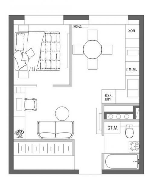 Приятное сочетание цветов, красивая мебель. 08
