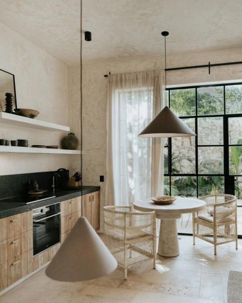 Красивая дизайнерская квартира, в которой используются светлые тона, натуральные материалы и скульптурные формы. 04