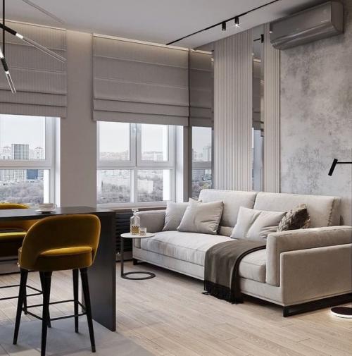 Современная кухня - гостиная. 05