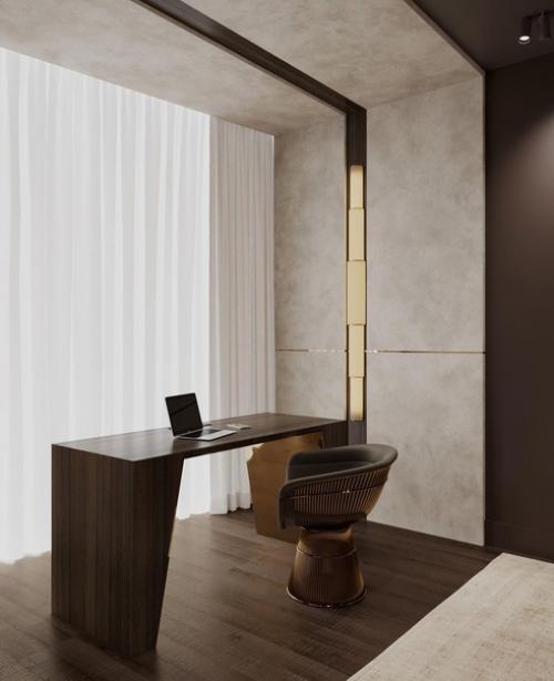 Спальня с рабочим местом для молодого человека. 01