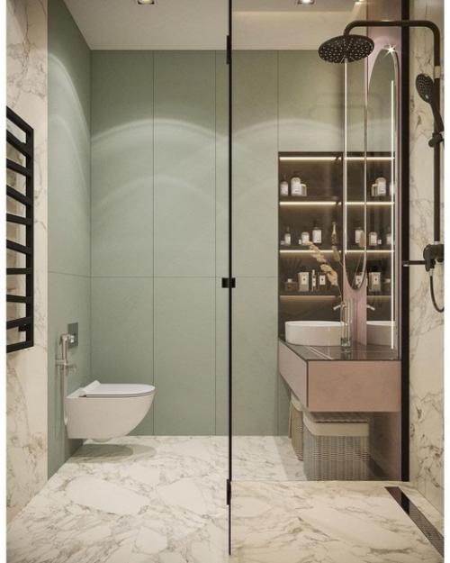 Светлый и лаконичный санузел! 01