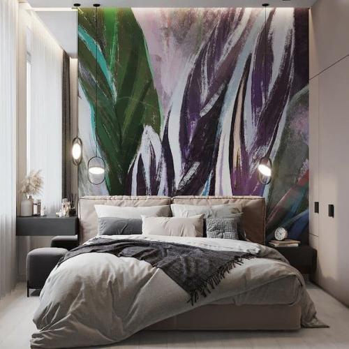 6 вариантов обоев за изголовьем кровати для заказчика. 02