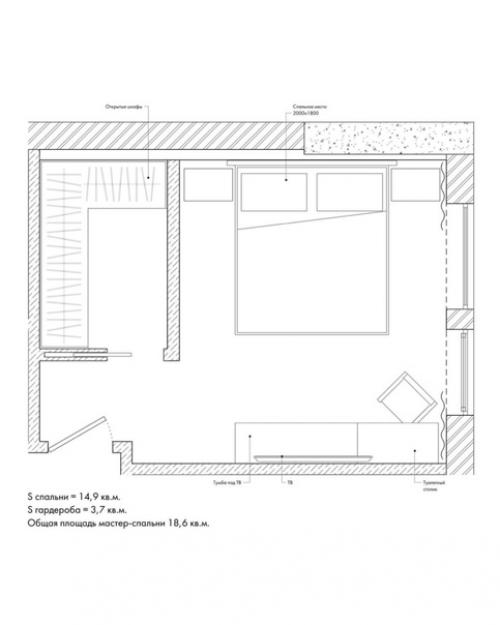 Шикарная спальня. Чистый интерьер, без обилия пестрого текстиля и обоев. 09