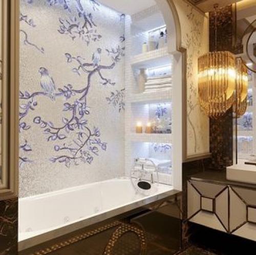 Изящная ванная комната в квартире. 03